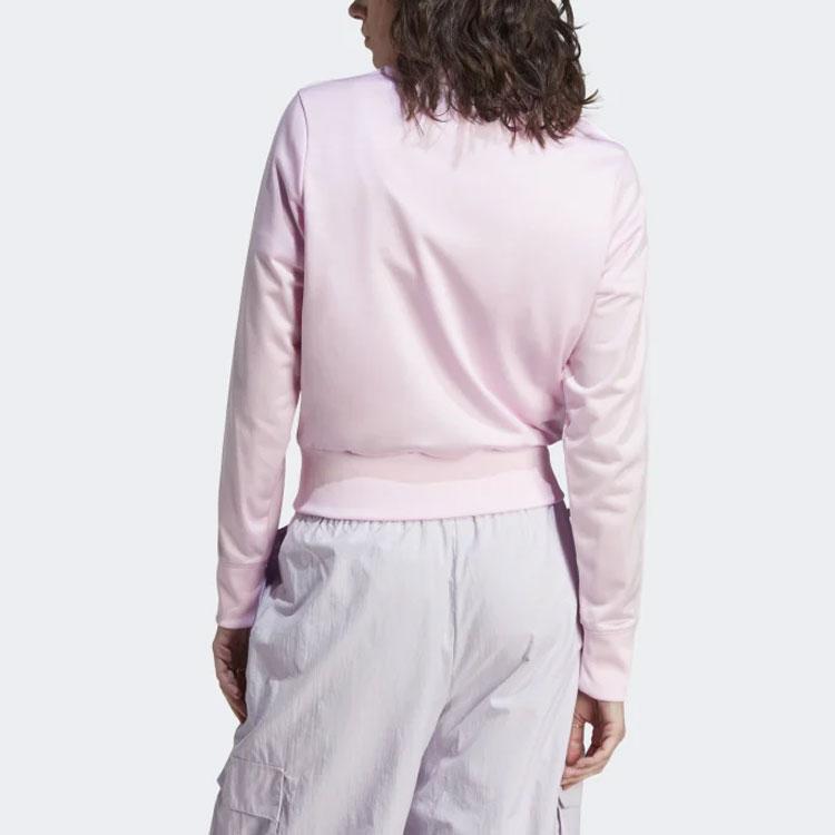 adidas Оригинальная спортивная куртка Adicolor Classics Firebird с цветными блоками, укороченная, с длинным рукавом, женская, розовая, IK6615