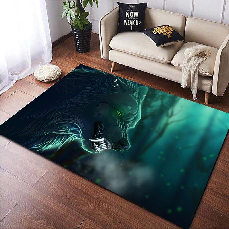 Custom Animal Carpet Wolf Pattern Home Decoration Living Room Lobby Decoration Home Decoration Accessories Wolf Splicing Carpet
