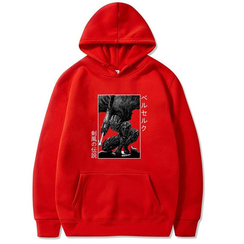 Berserk Japanese Animation Hoodie Men's and Women's Harajuku Pullover Street Wear Unisex Autumn Winter Plushed Sweater