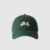 Cute cartoon dog hat for men and women, wide brim, small face, pure cotton soft top cap, couple baseball cap