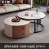 Итальянский кофейный столик из каменной плиты гостиная домашний маленький apartamento седельная кожа круглый кофейный столик