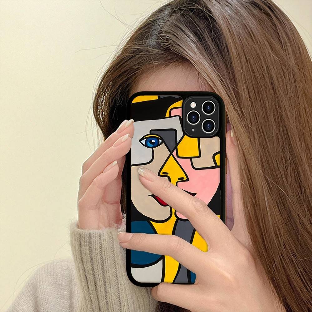 Защитный чехол для телефона Picasso Abstract Art из PC+TPU для iPhone 17 16 Pro Max 15 Plus 14 13 12 11