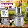 12//20/33L Stainless Steel Distiller Home Brew Moonshine Alcohol Copper Distillery Boiler Water Essential Oil Brewing