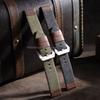 Ручной Нейлоновый Кожаный Ремешок 20мм 22мм 24мм для Panerai для Omega Часовой Ремешок Синий Армейский Зеленый Военный Браслет Мужской Женский Браслет
