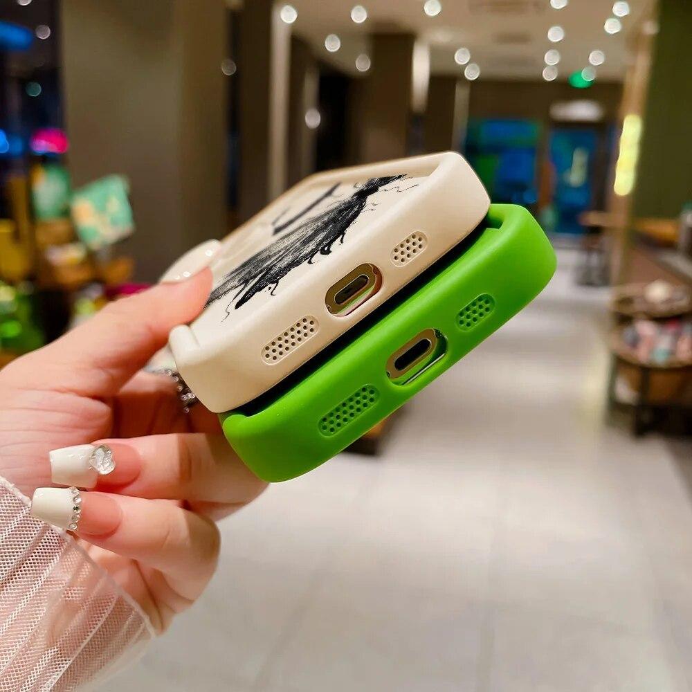 Чехол для телефона с бабочкой для iPhone 11, чехол для iPhone 15 13 12 14 Pro Max X XR XS Max 7 8 Plus SE Aesthetic Moon Liquid силиконовый чехол