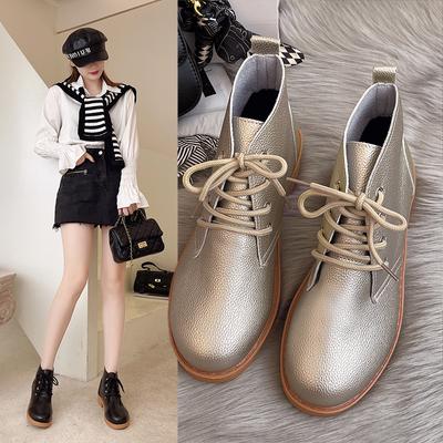 Ботинки большого размера 43 с плоским круглым носком для женщин 2024 года, новые ботильоны, женская зимняя обувь, элегантные ботильоны