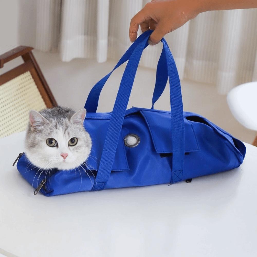Double Shoulder Pet Travel Bag Breathable Cat Injection Bag Portable Cat Bathing Bag  Pet Supplies