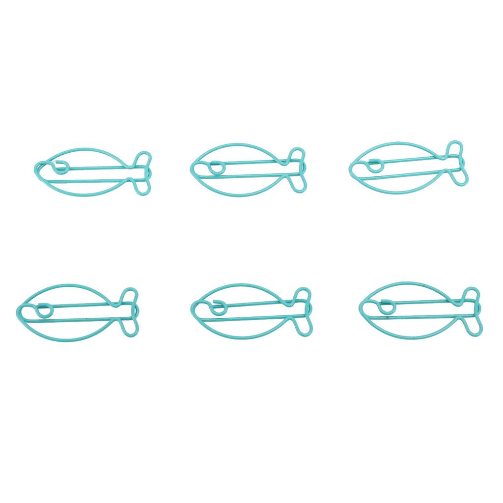 100 шт. скрепок для бумаги, многоцелевые, в форме милой рыбы, изысканные, нержавеющие металлические скрепки для домашнего хозяйства