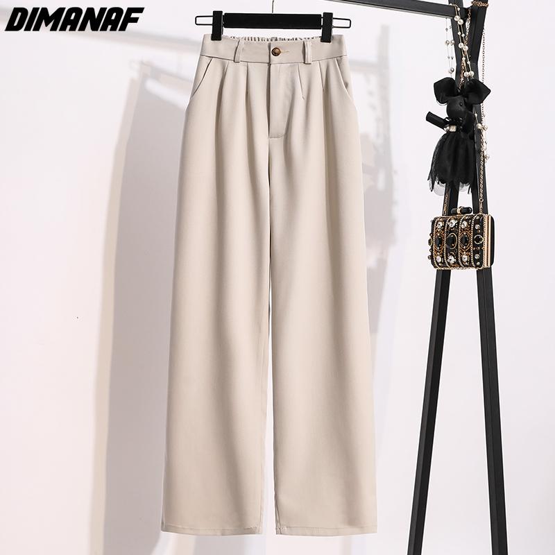 Dimanaf Летний стиль Брюки гаремы с высокой талией из хлопка оверсайз с эластичной застежкой