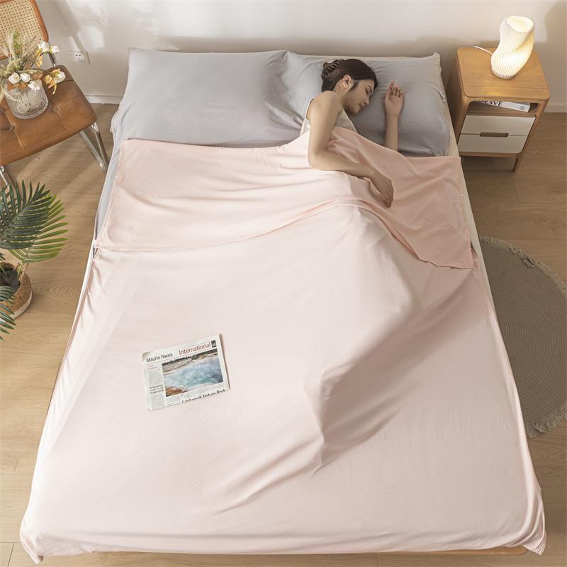 Мягкий портативный спальный мешок для взрослых класса А, легкий спальный мешок из промытого хлопка, грязеотталкивающая простыня для путешествий, отеля