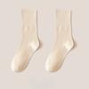 Solid-color Socks for Women Mid-calf Socks for Autumn and Winter Casual Style Women's Socks Versatile Pile Socks Boneless Postpartum Socks