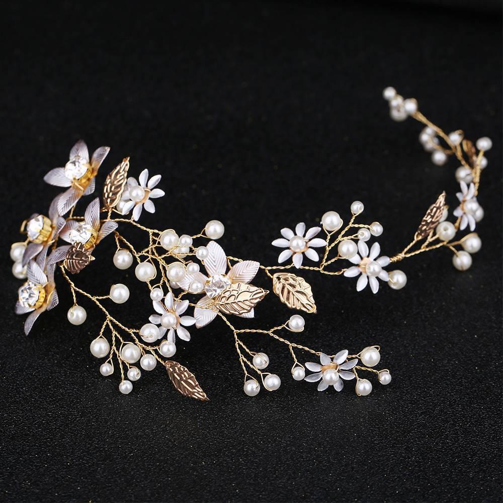 Повязка на голову с кристаллами Halo Hairband Leaf Crown Bride Ободки Свадебные аксессуары для волос