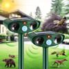 Solar Powered Soundwave technology Animal Repellent with Motion Sensor - Outdoor Yard Deterrent for Skunks, Cats, Squirrels, Rac