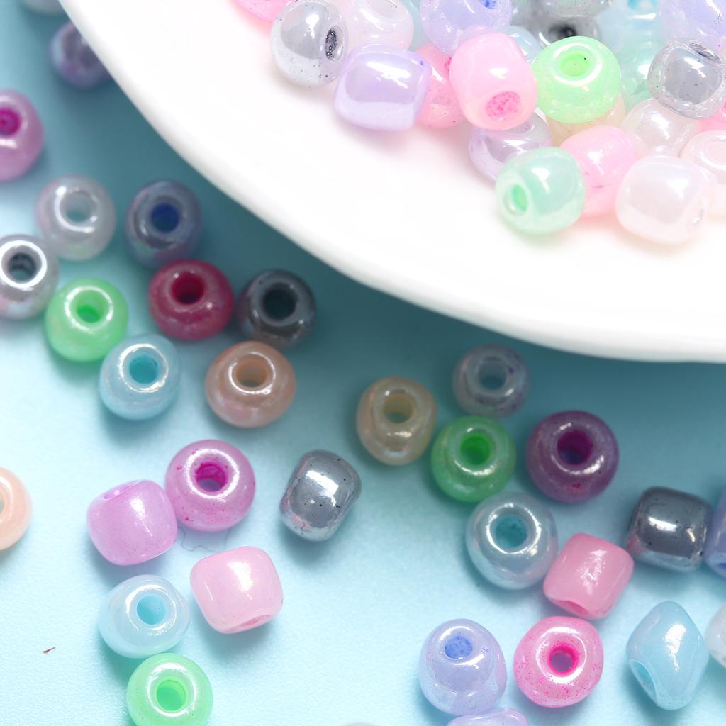 Seed Beads About300Pcs Round Hole Bead Handmade Candy Jewelry Makin DIY Beads Czech Glass Cream Color