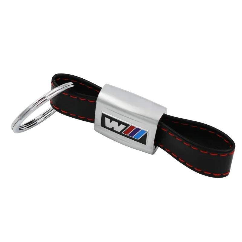 WKS5 Leather metal Car keychain key chain Car key ring For bmw M Sticker X1 X3 X4 X5 X6 X7 e46 e90 f20 e60 e39 f10 Car accessories