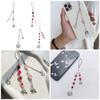 Delicate Spider Phone Charm Acrylic Bead Phone Chain Hanging Pendant Strap Bag Decoration Lanyard Keychain Accessory