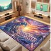 Octopus Sea Life Theme Crystal Velvet Floor Rug Personalized Custom Name Text Warm Carpet Home Decoration