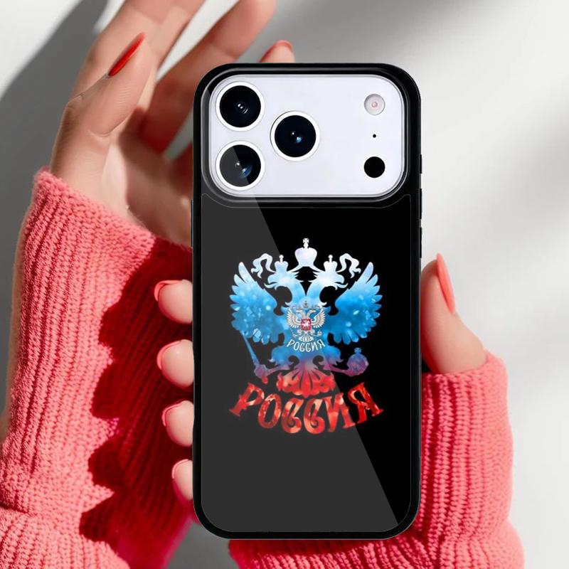 Russia Flag Phone Case for iPhone 17 Air 16e 15 14 13 Pro Max Back Cover for 12 11 Pro Coque