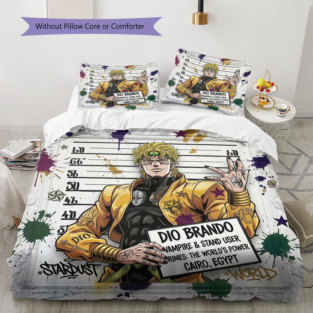 Мягкое постельное белье с пододеяльником JoJo's Bizarre Adventure для детей, дополнительный большой размер, праздничный подарок, доступны различные размеры -HE196