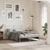 Metal Bed Frame with Headboard White 120 x 200 cm