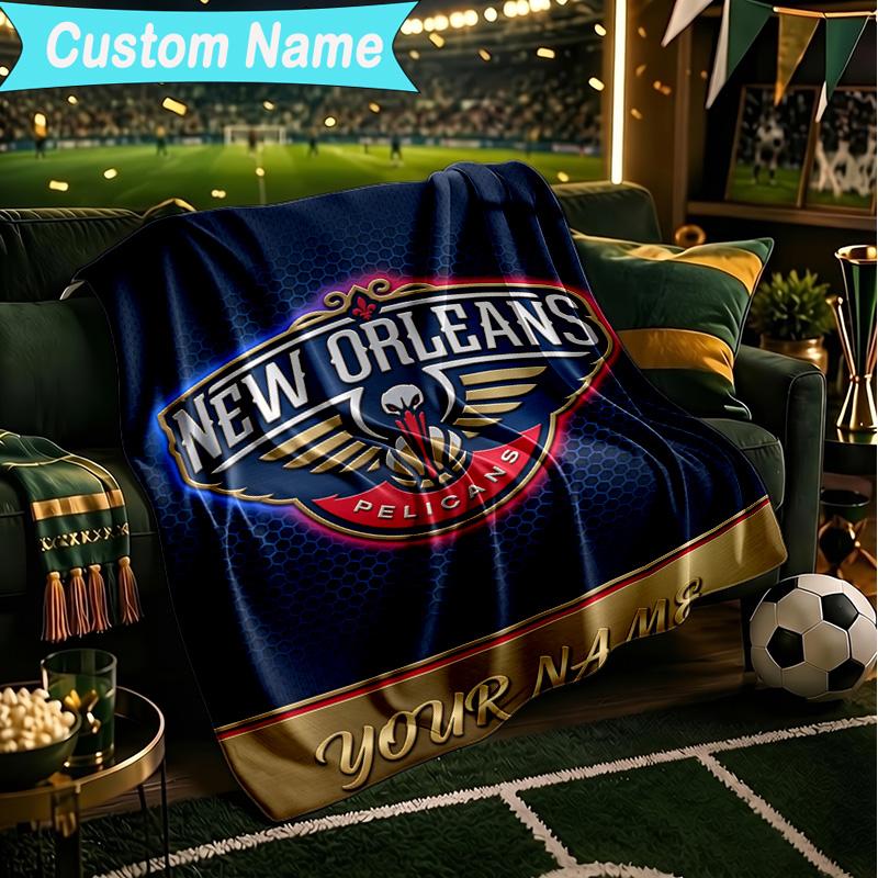 1PC Custom Name Blanket New Orleans Helmet Flannel blankets Patterns Throw Blanket All-Season Soft Gift for Couch, Bed, Camping, Birthday gifts