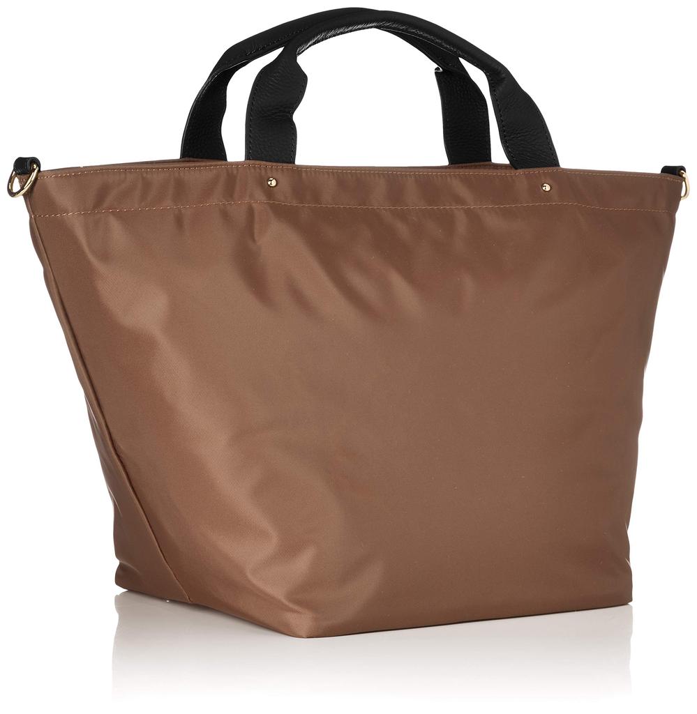 Сумка-тоут из нейлона с ручками из натуральной кожи, бежевый мокко [Lux] vin1b-18r004p-00s