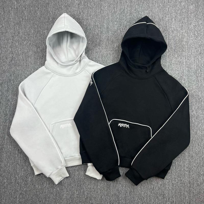 Унисекс худи Mertra: Зимняя куртка с пэчворком, рукавами летучая мышь, вышивкой, флисовой подкладкой, свободного кроя