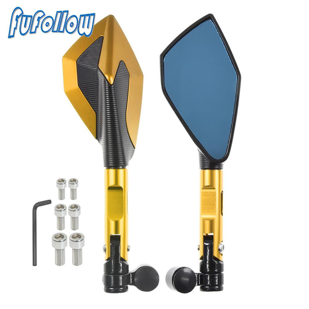 Мотоциклетное боковое зеркало с ЧПУ 10 мм, зеркала заднего вида для Kawasaki Ninja 250 400 650 ABS Vulcan S 650cc ER-6F ER-6n ZX-6R ZX-10R