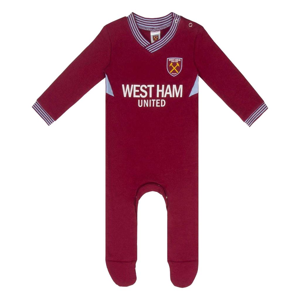 West Ham United FC Baby Home Kit Sleepsuit