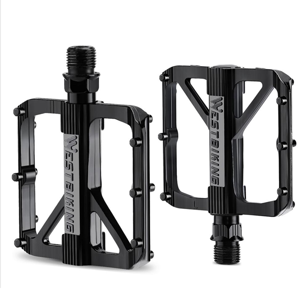 WEST BIKING YP0802126 1 Pair Bike Pedals Triple Bearing Aluminum Alloy MTB Bicycle Foot Pedals
