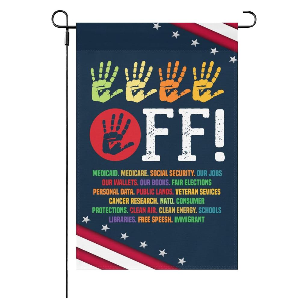 Протест Социальное обеспечение и Medicare Флаги протеста Смешные баннеры Доставка на следующий день Дом Флаги для сада