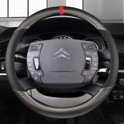 Чехол на руль автомобиля из углеродного волокна + кожа для Citroen C4 AIRCROSS C5 AIRCROSS C3-XR C4 PICASSO C4 C5 C6, автомобильные аксессуары