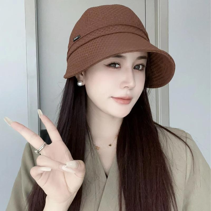 Polyester Women Uv Protection Sun Hat With Wide Brim For Spring Summer Outdoors