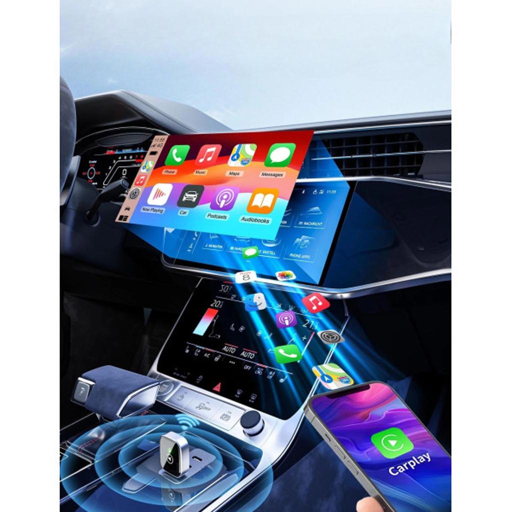 2-in-1 Wireless Android Auto Adapter, Plug Play Converts Wired To Wireless, Fast Auto-Connect, No Delay