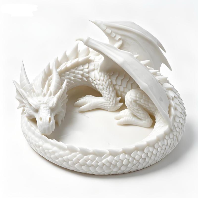 Новый-Креативный Готический 3D-Печатный Поддон с Драконом Темный Стиль Пластиковый Поддон для Хранения Украшений Декоративный Настольный Органайзер Держатель для Ключей