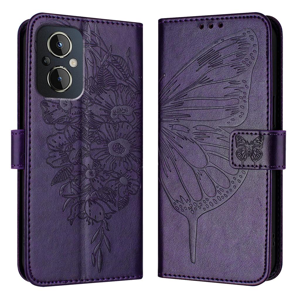 Чехол из искусственной кожи с бабочками и цветами, подставка для карт, слоты, противоударный откидной чехол из ТПУ для OnePlus Nord N10 5G, N100 5G, 8T, Nord CE 2 5,10R, Nord 2T...