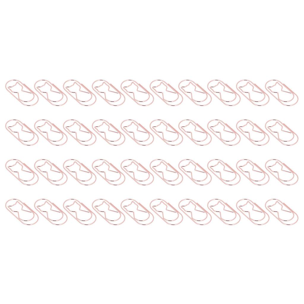 4 Box Cute Cat Paper Clip Fun Shaped Plated Paper Clamp Book Clips Wire Book for File Classification