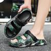 New Men Slippers Print Men Slides Male Summer Shoes Thick Sole Comfortable Home Outdoor Stylish Massage Shoes Hot Sale