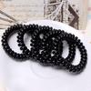 1 шт., женские резинки для волос, новые черные эластичные резиновые резинки для телефона, стильные резинки для волос и пластиковая веревка