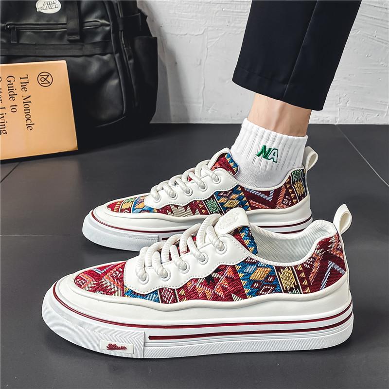 Fashion Men's Canvas Shoes Thick Sole Sneakers Platform Casual Shoes Outdoor Board Male Walking Shoes Zapatillas Hombre