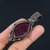 Рубиновый кулон Ювелирные изделия из драгоценных камней, Кулон ручной работы, обернутый медной проволокой 999 пробы, Ювелирные изделия новейшего дизайна