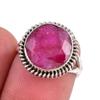 Red Ruby(Simulated) Gemstone Handmade 925 Sterling Silver Gift Ring S.5.5 M9m24