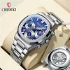 Luxury Men Watch Waterproof Luminous Stainless Steel Watches Sport Quartz Clock Mens Date Business Wristwatch