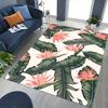1pc Tropical Banana Leaf and Bird of Paradise Flower Chair Mat - Anime Cartoon Design, Non-Slip Office Chair Pad for Home Decor, Suitable for All Seas
