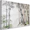 Canvas Print Forest of Grey Trees Painted
