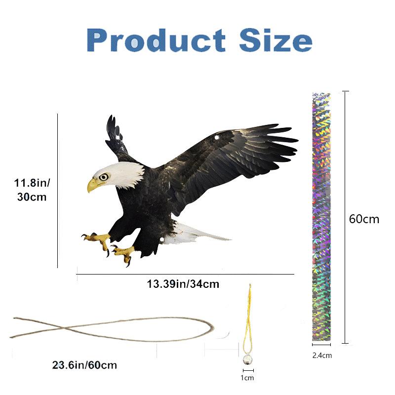 Bird Scarer Reflective Double-Sided Garden Bird Repeller Artifact Reflective Owl For Woodpecker With Sound For Garden Home Yard