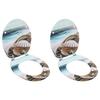 VidaXL Toilet Seats 2 Pcs with MDF Shell Lids