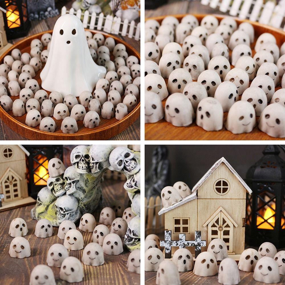 20PCS Lightweight Halloween Skull Figurine White Miniature Dragon Skull Figurine  Home Decoration