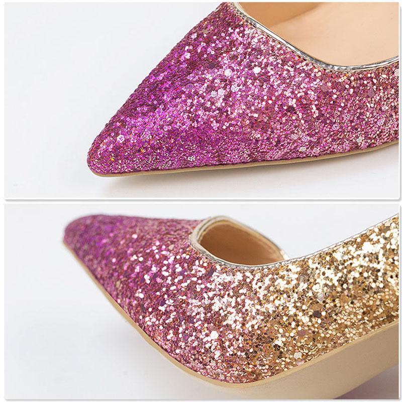 Женские туфли-лодочки на высоком каблуке 9 см с блестками и блестками, туфли-лодочки на шпильке, женские свадебные блестящие синие туфли с градиентом для вечеринок