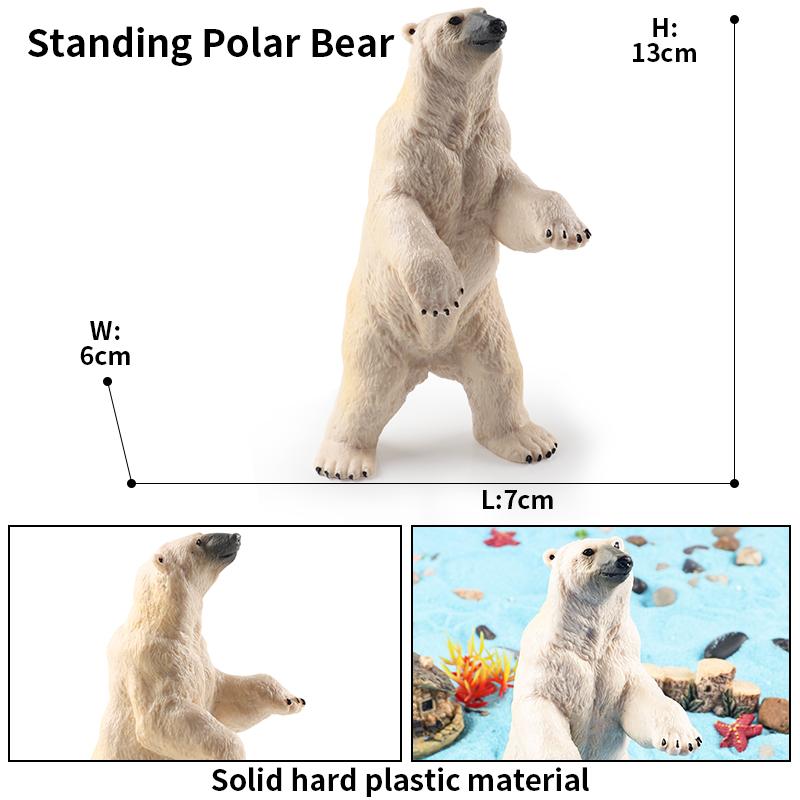 Oenux Arctic South Pole Animals Simulation Polar Bear Ursus Maritimus Action Figures Solid PVC Model Figurine Kid Toy Gift